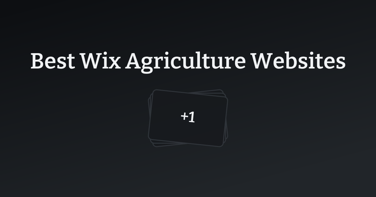 Best Wix Agriculture Websites with count