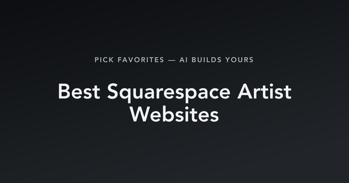 Best Squarespace Artist Websites with count