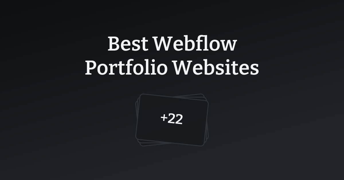 Best Webflow Portfolio Websites with count