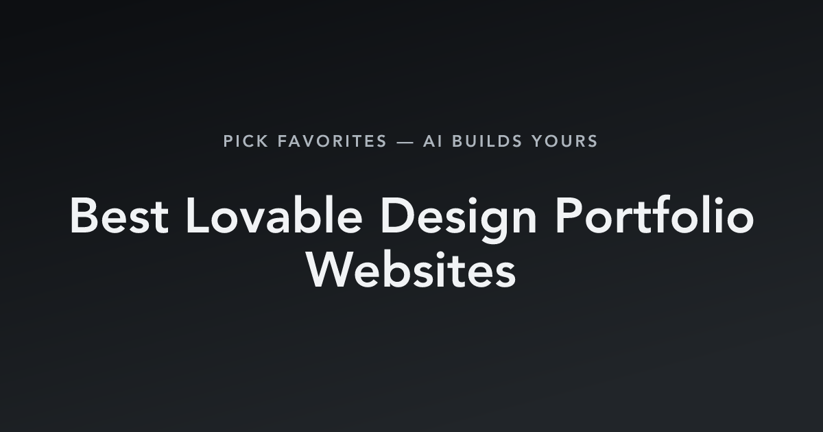 Best Lovable Design Portfolio Websites with count