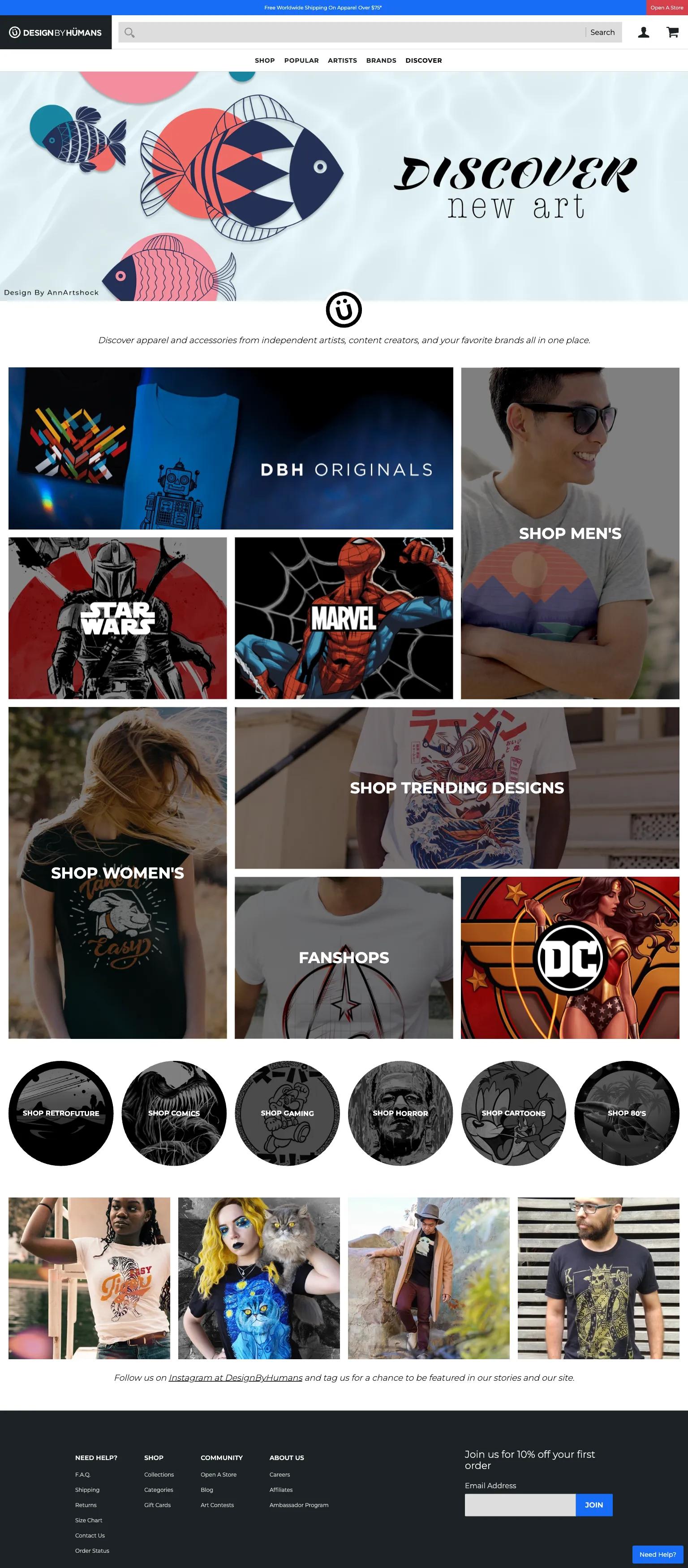 Design By Humans screenshot