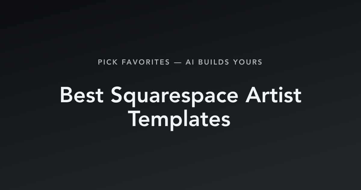 Best Squarespace Artist Templates with count