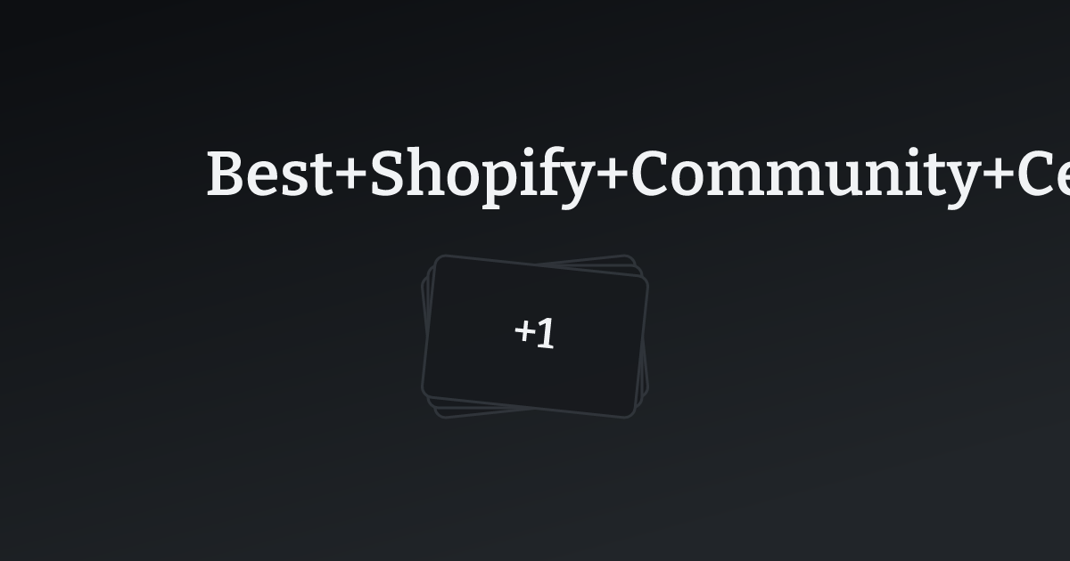 Best Shopify Community Center Websites with count