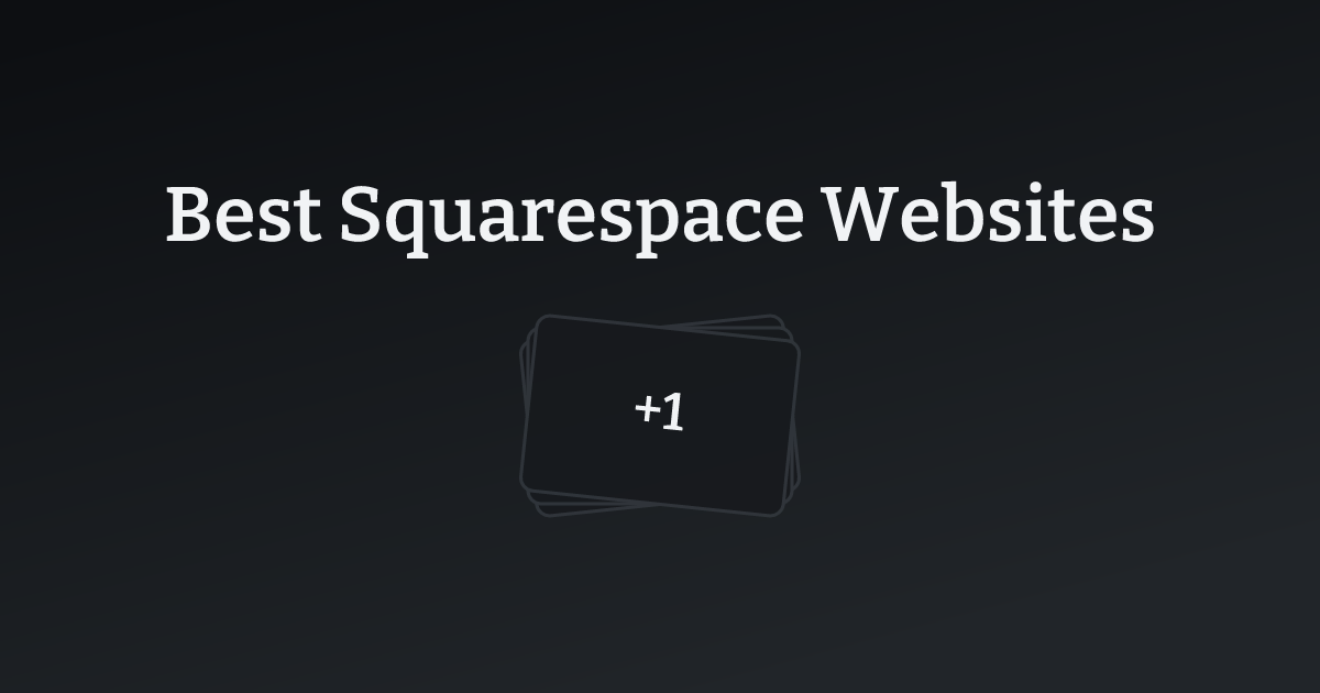 Best Squarespace Websites with count