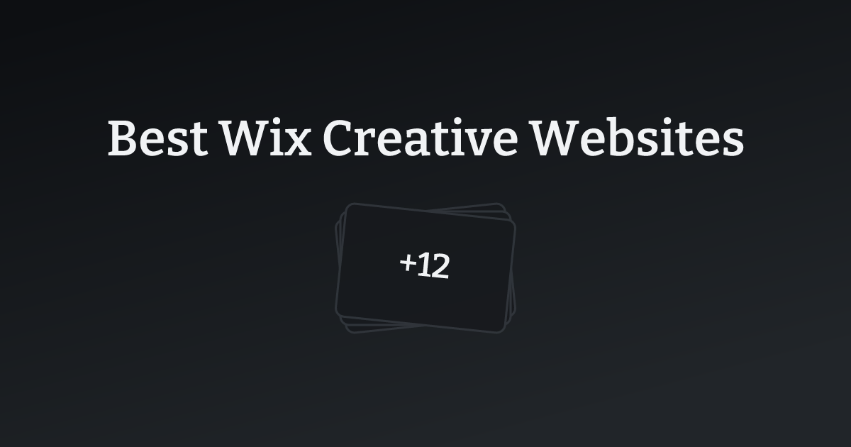 Best Wix Creative Websites with count