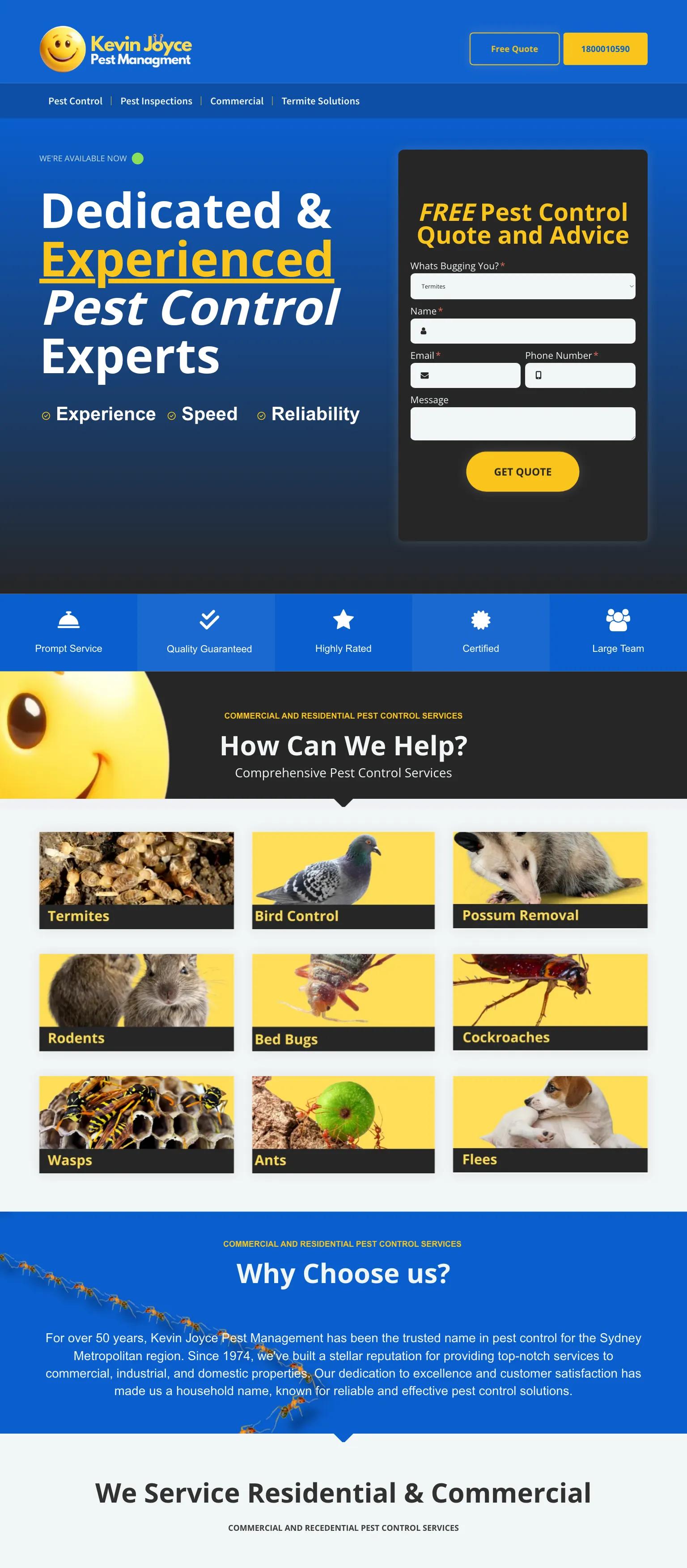 Kevin Joyce Pest Management screenshot