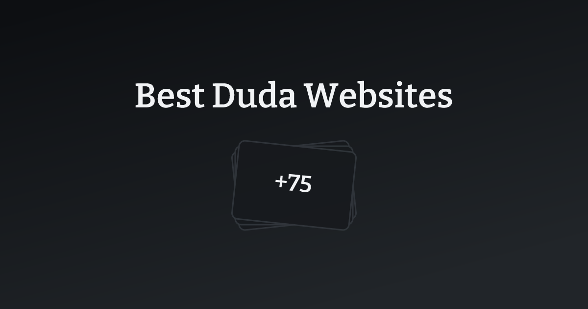 Best Duda Websites with count