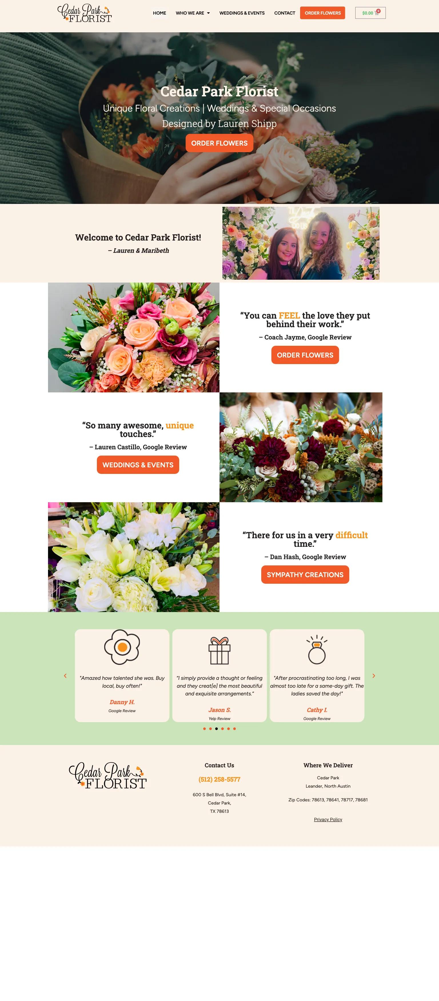 Cedar Park Florist screenshot