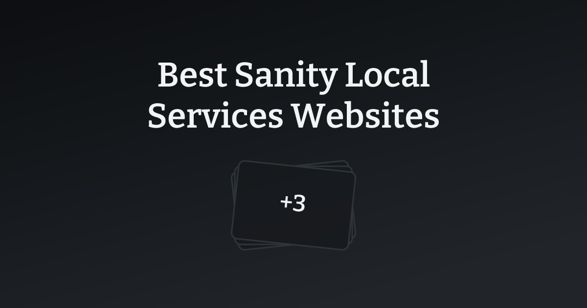 Best Sanity Local Services Websites with count
