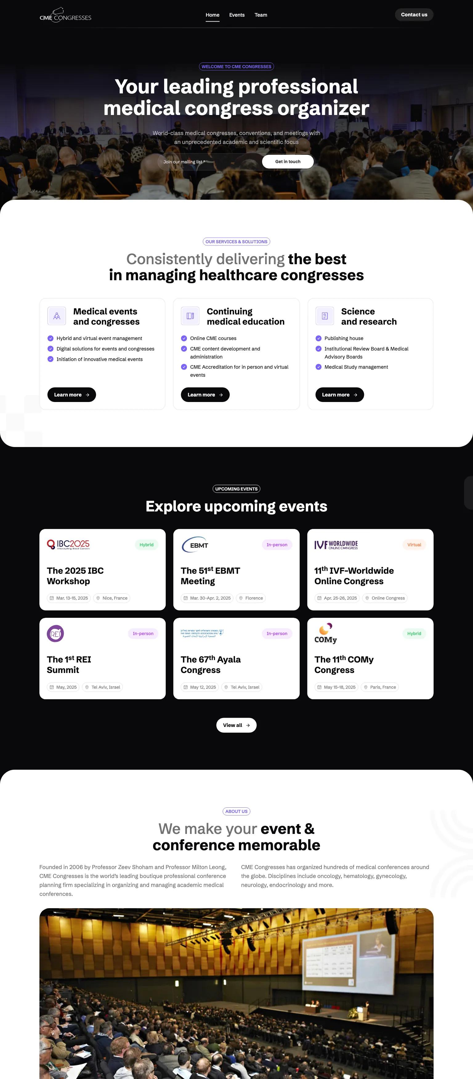 CME Congresses screenshot