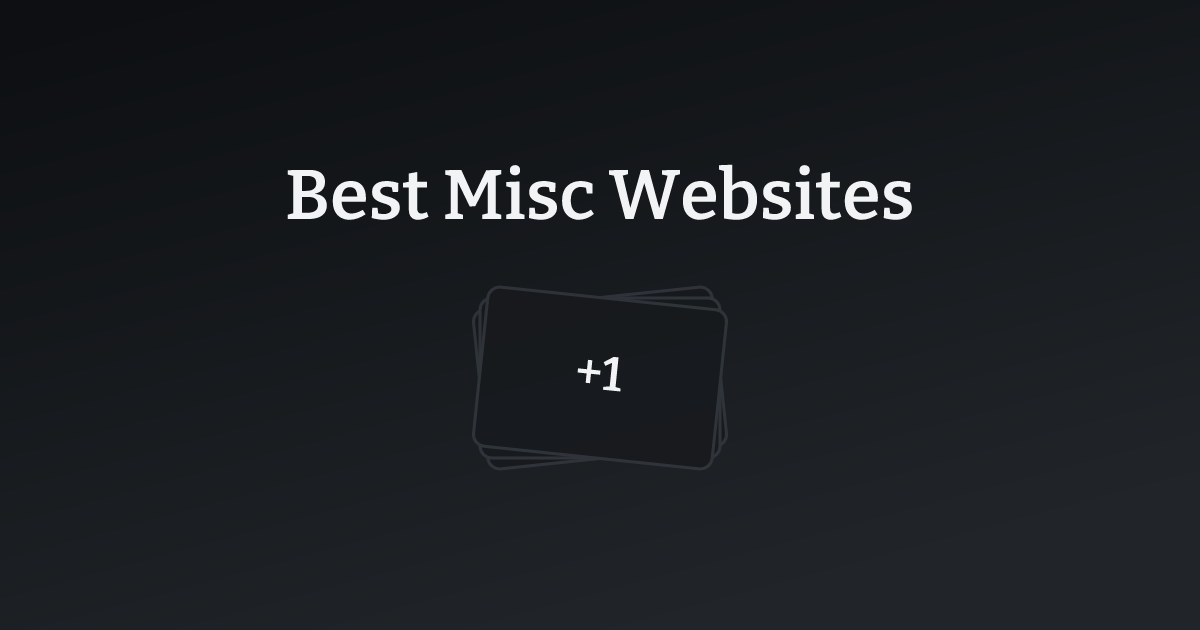 Best Misc Websites with count