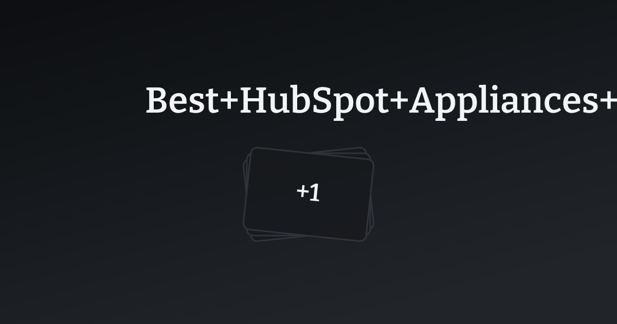 Best HubSpot Appliances Templates with count