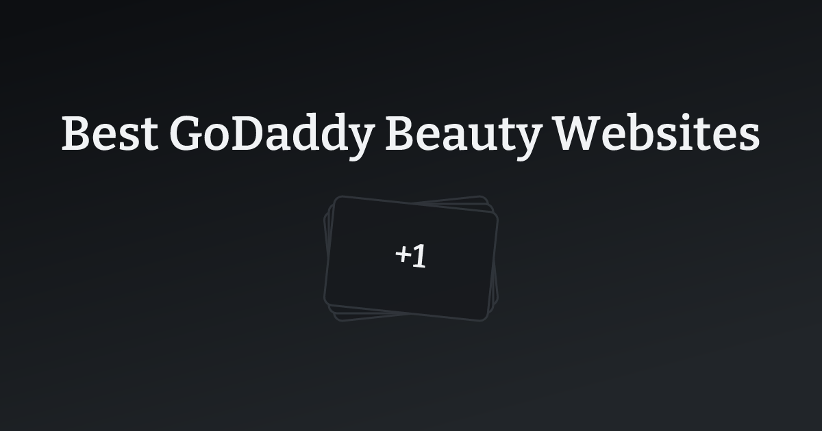 Best GoDaddy Beauty Websites with count
