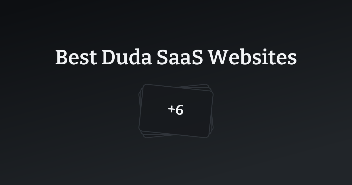 Best Duda SaaS Websites with count