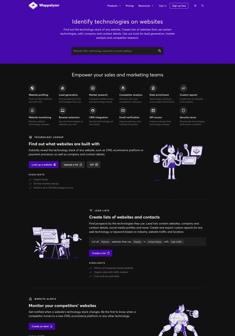 Wappalyzer screenshot