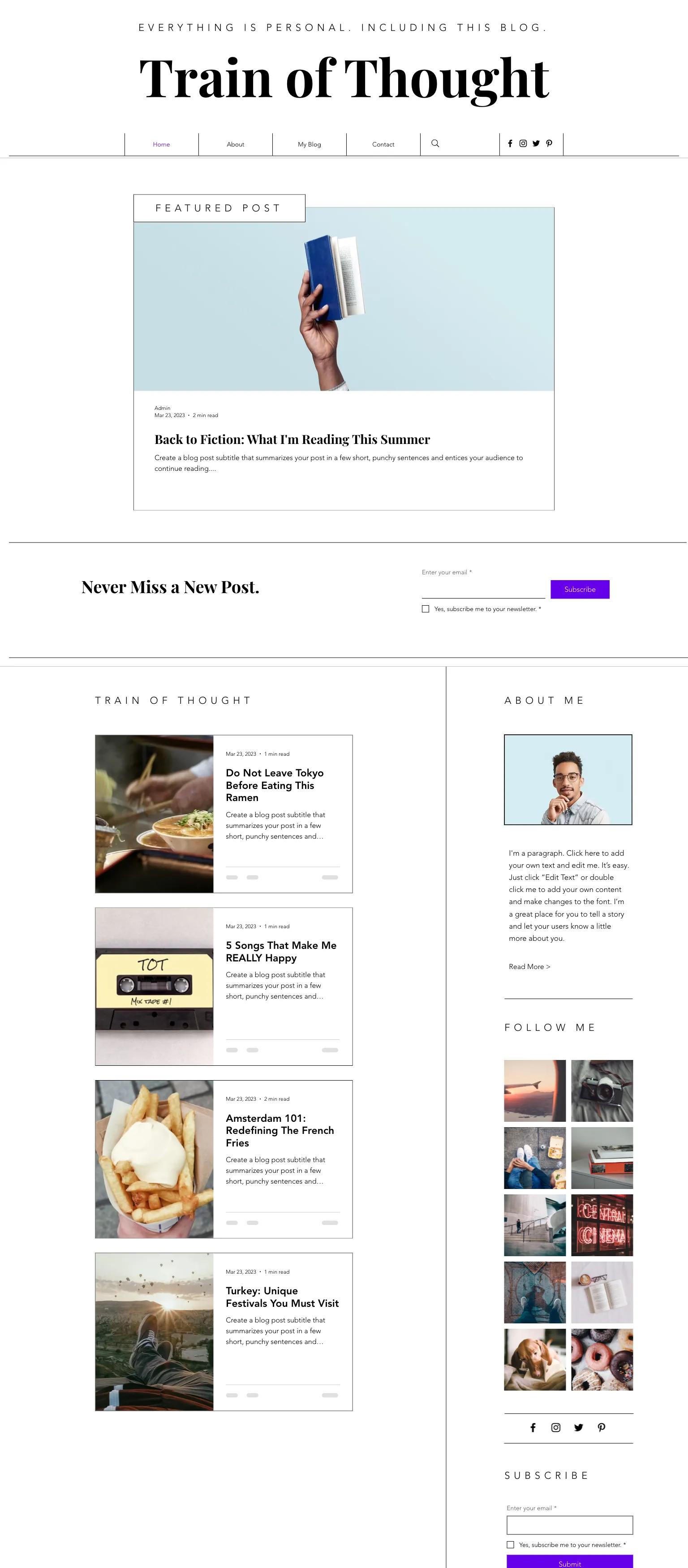 Personal Blog screenshot