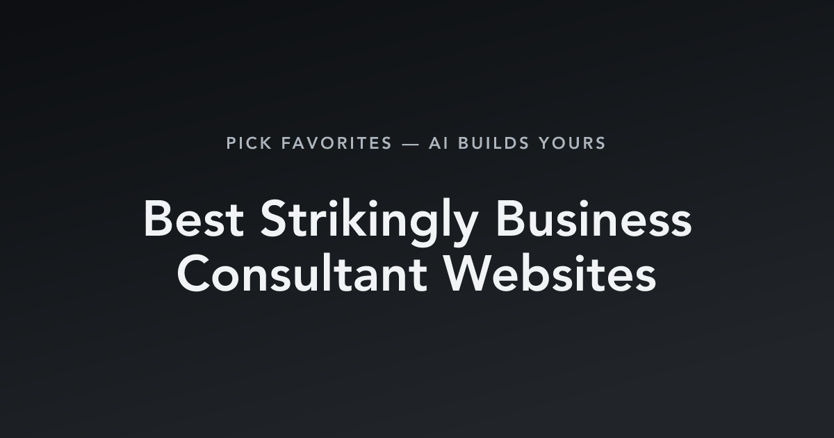 Best Strikingly Business Consultant Websites with count