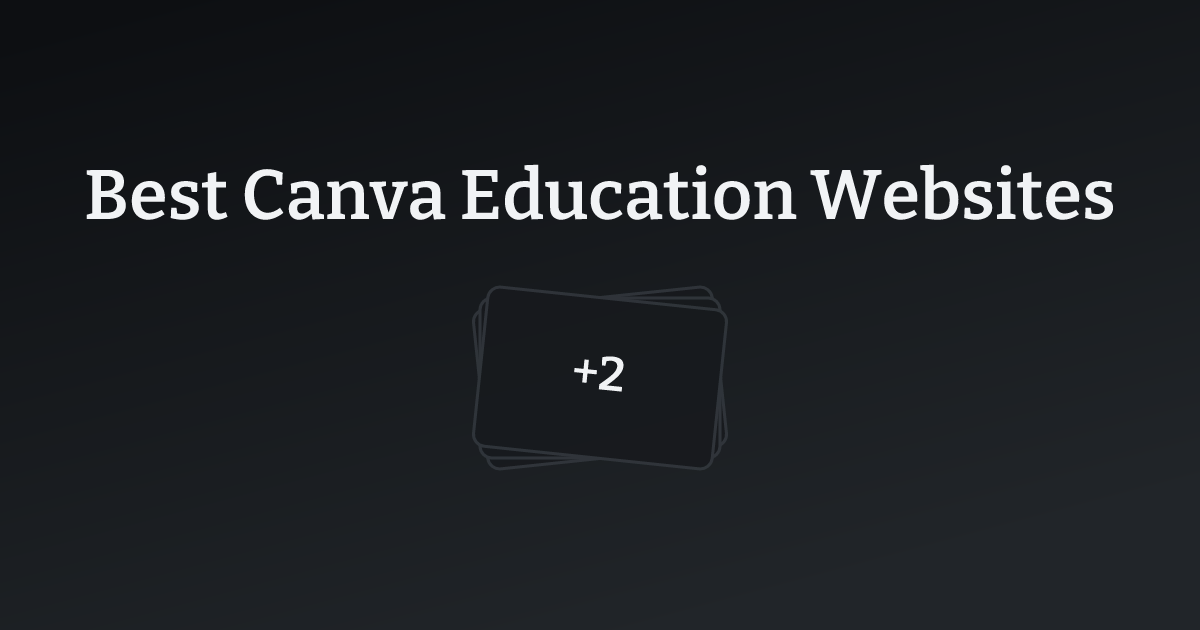Best Canva Education Websites with count