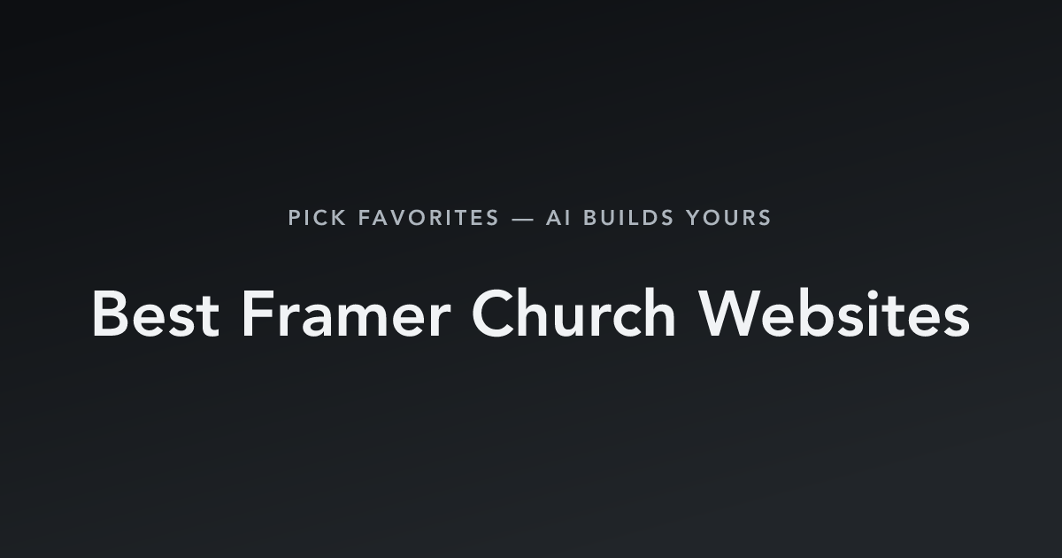 Best Framer Church Websites with count