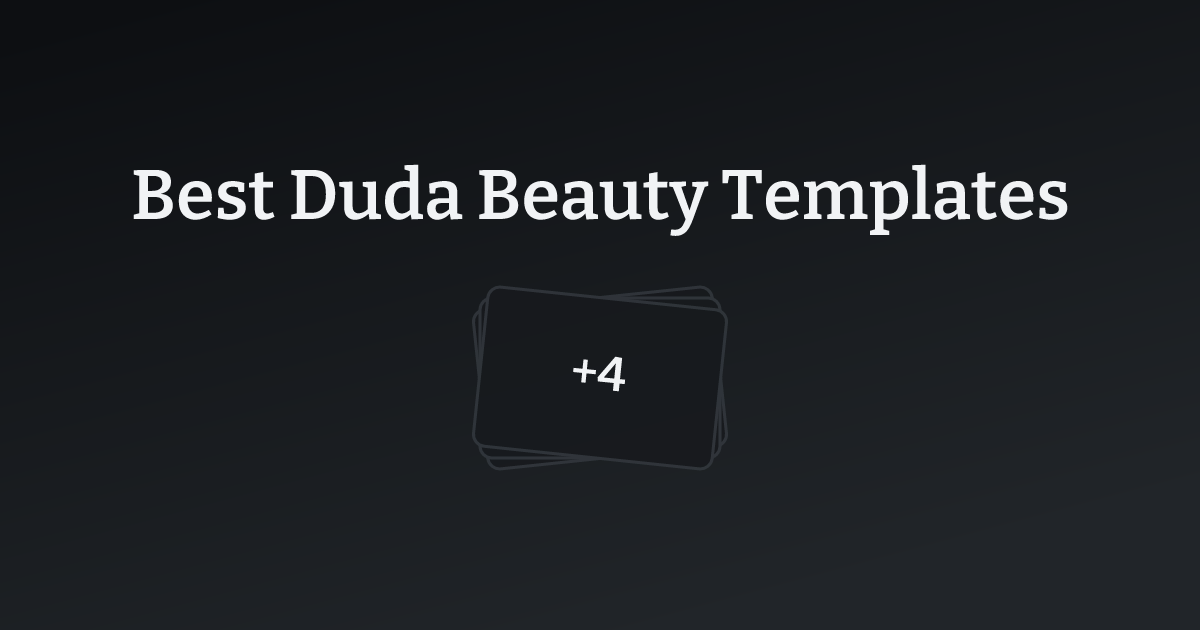 Best Duda Beauty Templates with count