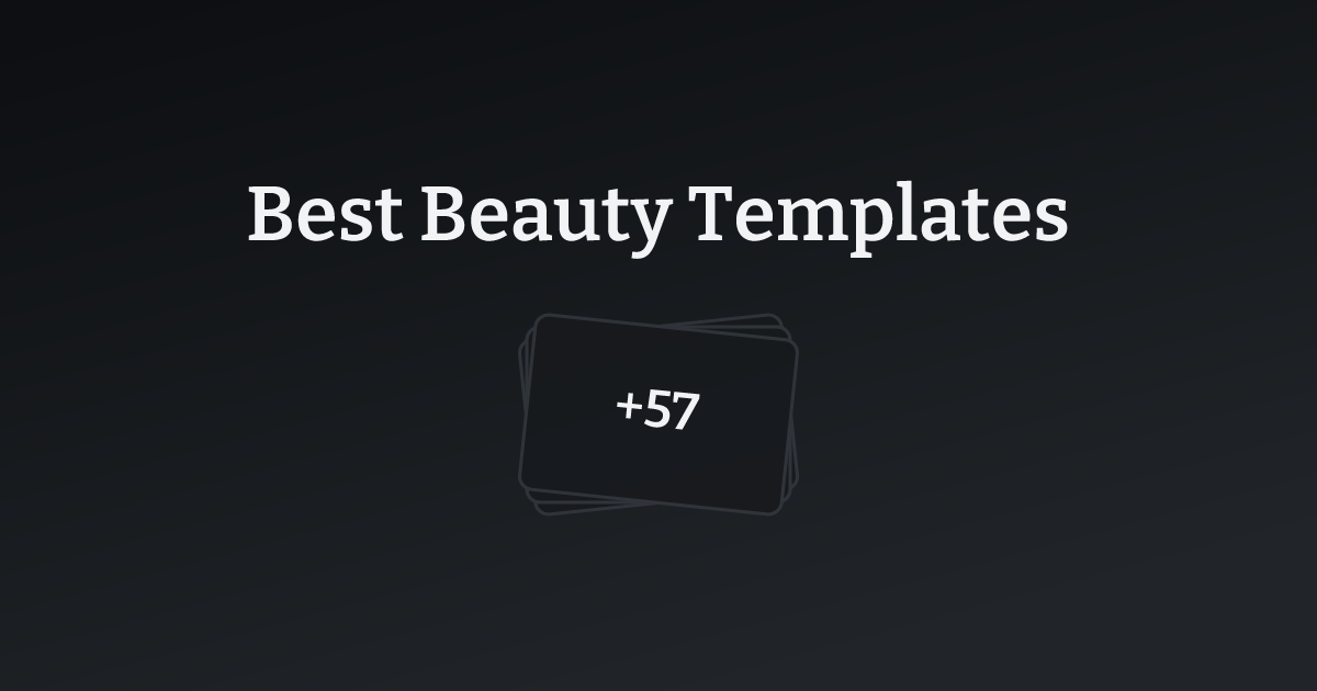 Best Beauty Templates with count