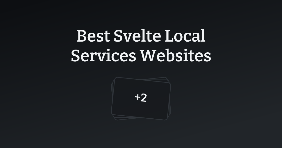 Best Svelte Local Services Websites with count