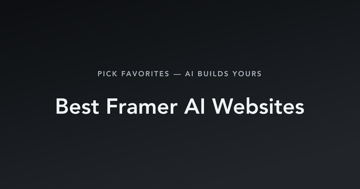 Best Framer AI Websites with count
