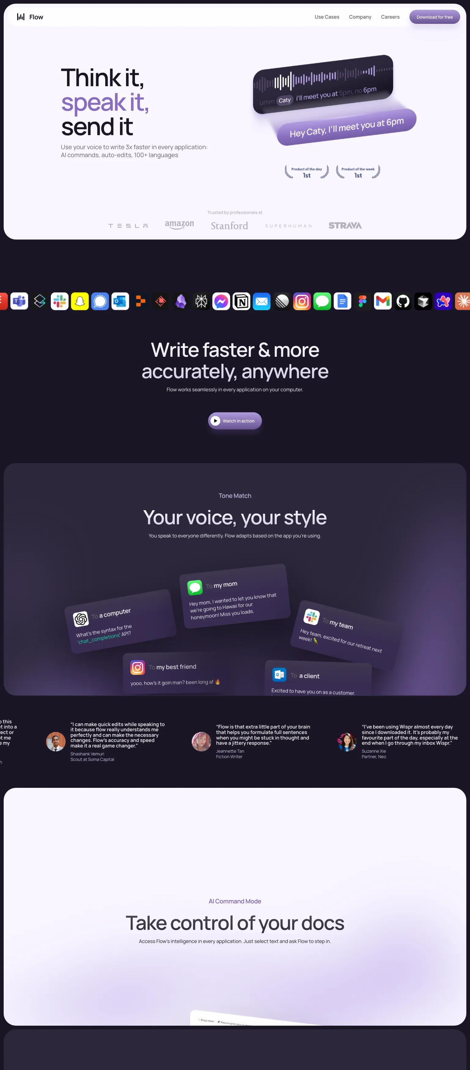 Wisprflow screenshot