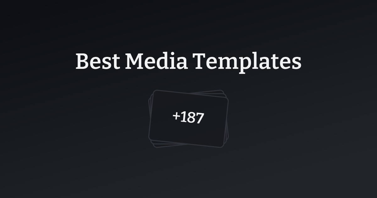 Best Media Templates with count