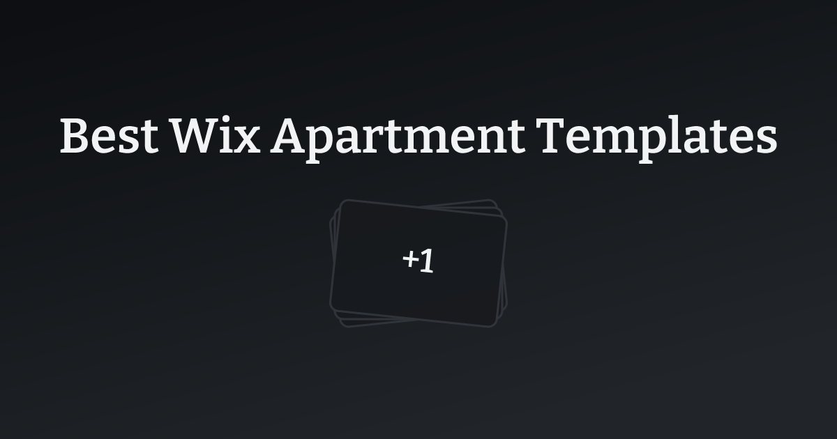 Best Wix Apartment Templates with count