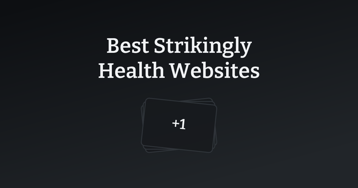 Best Strikingly Health Websites with count