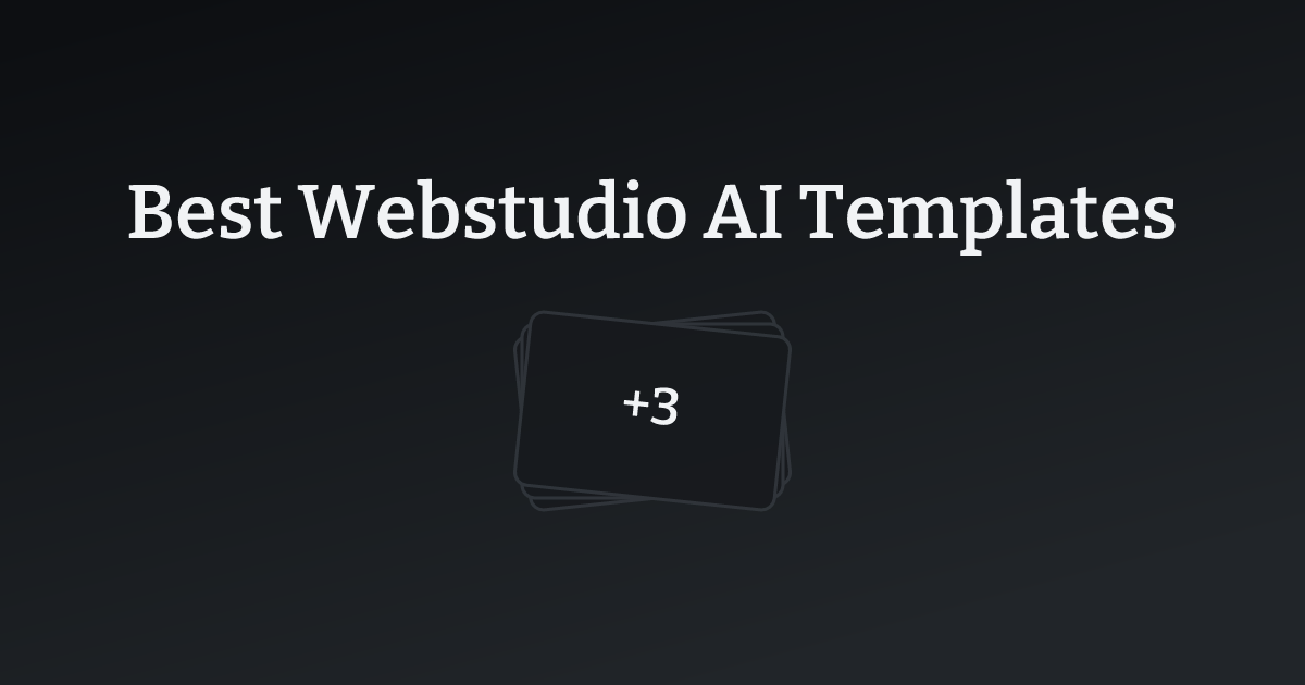 Best Webstudio AI Templates with count