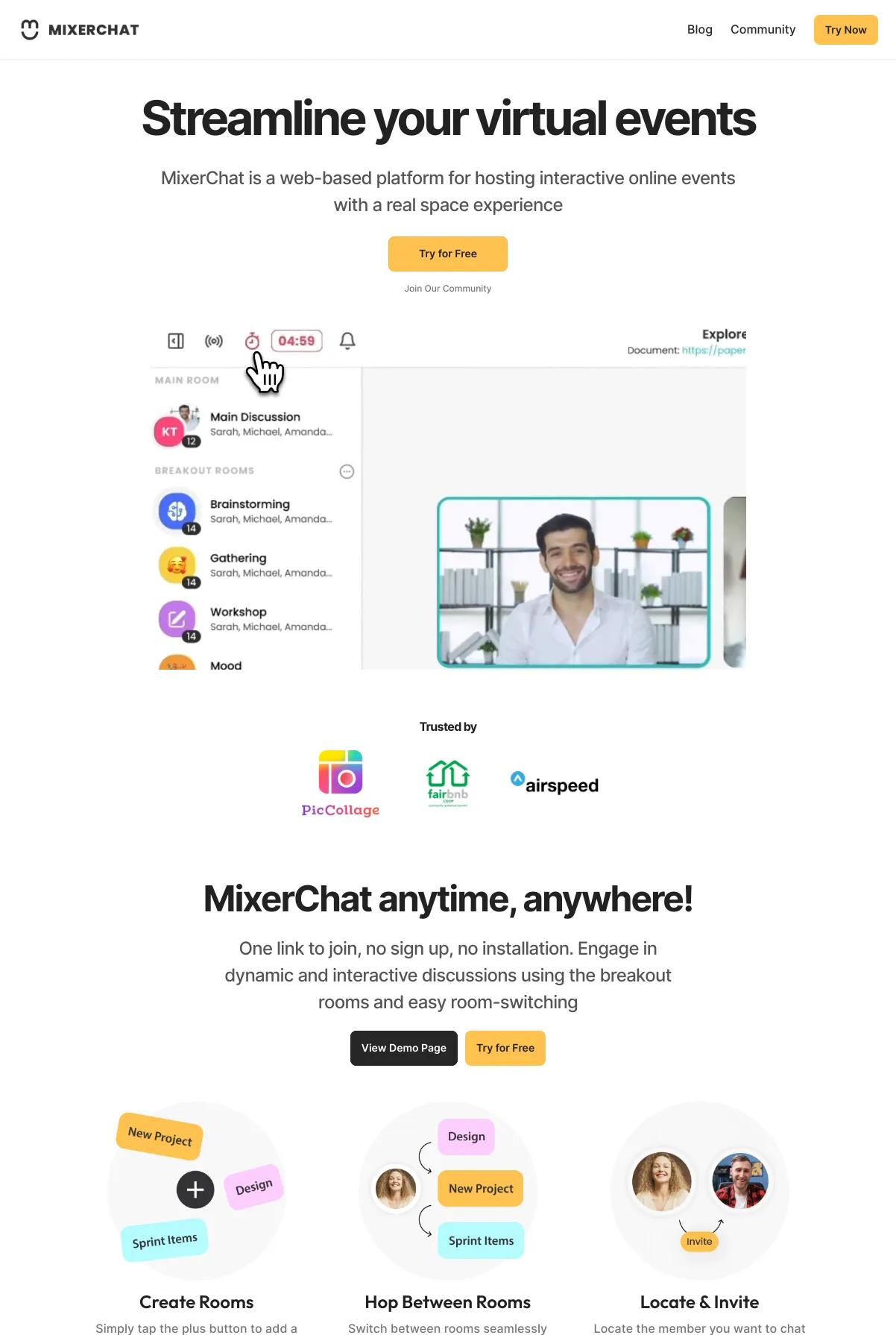 Mixerchat screenshot