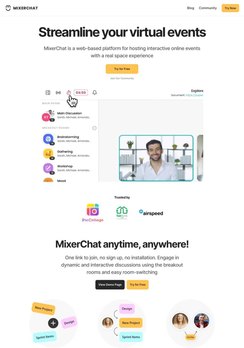 Mixerchat screenshot