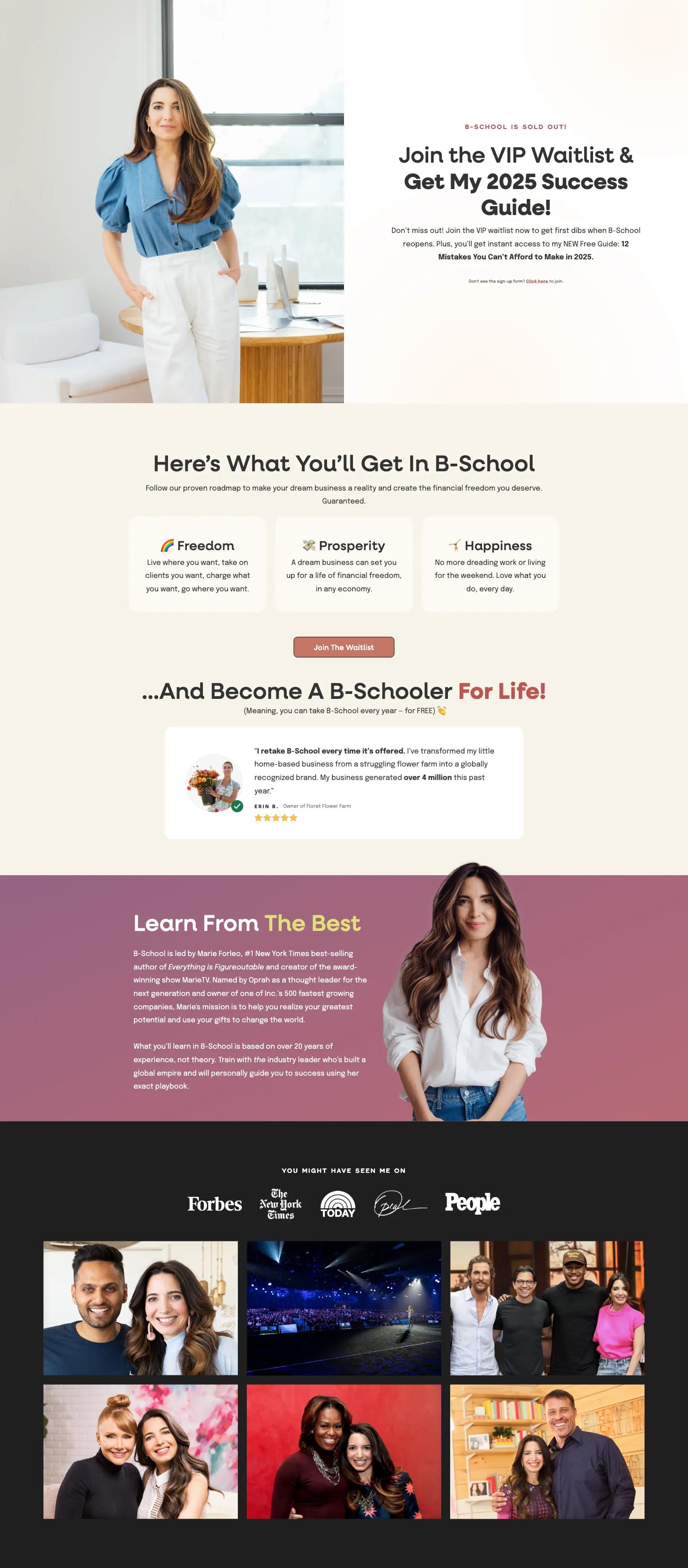 Marie Forleo B-School screenshot