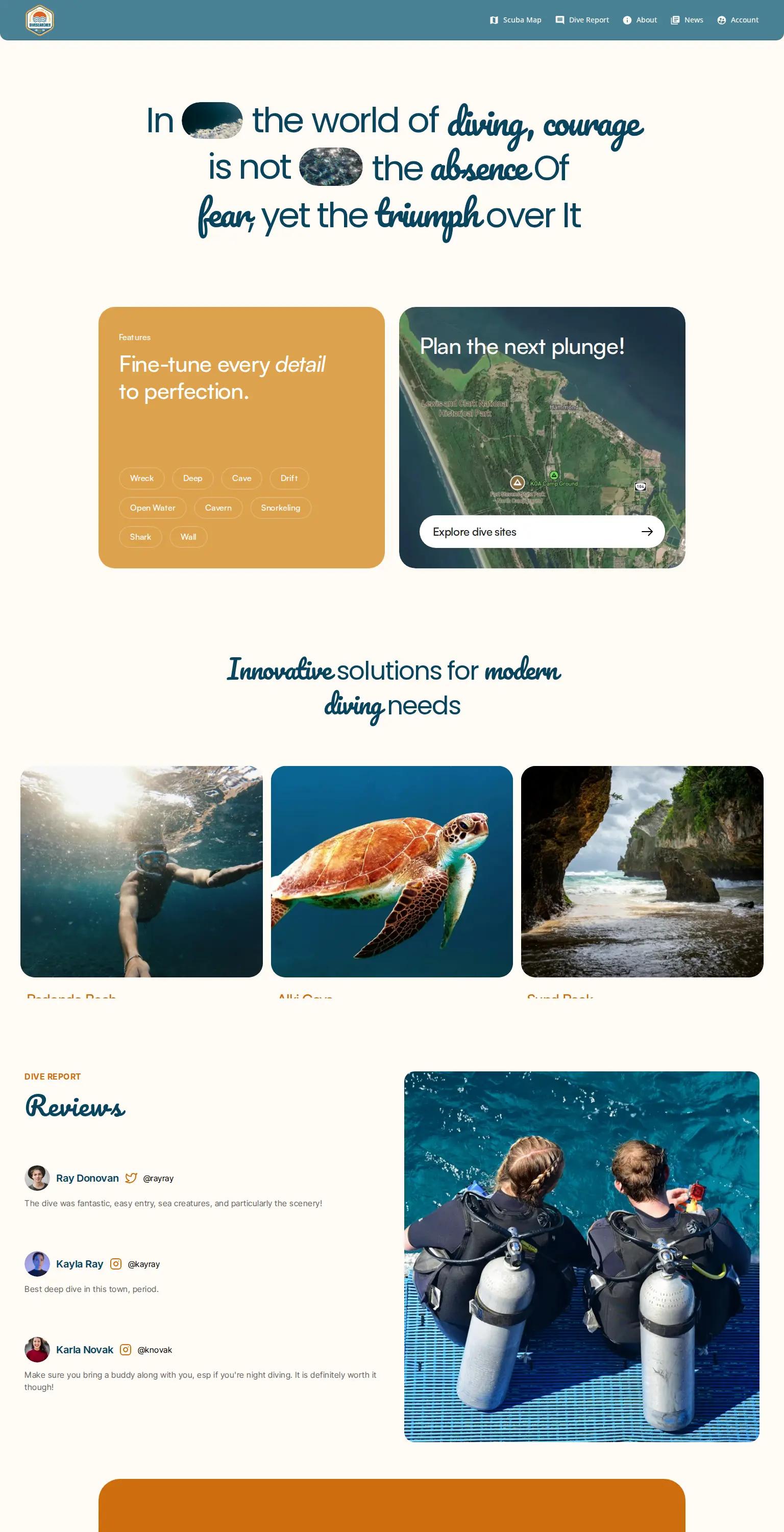 DiveSearcher screenshot