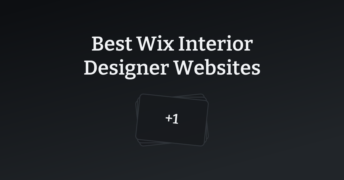Best Wix Interior Designer Websites with count