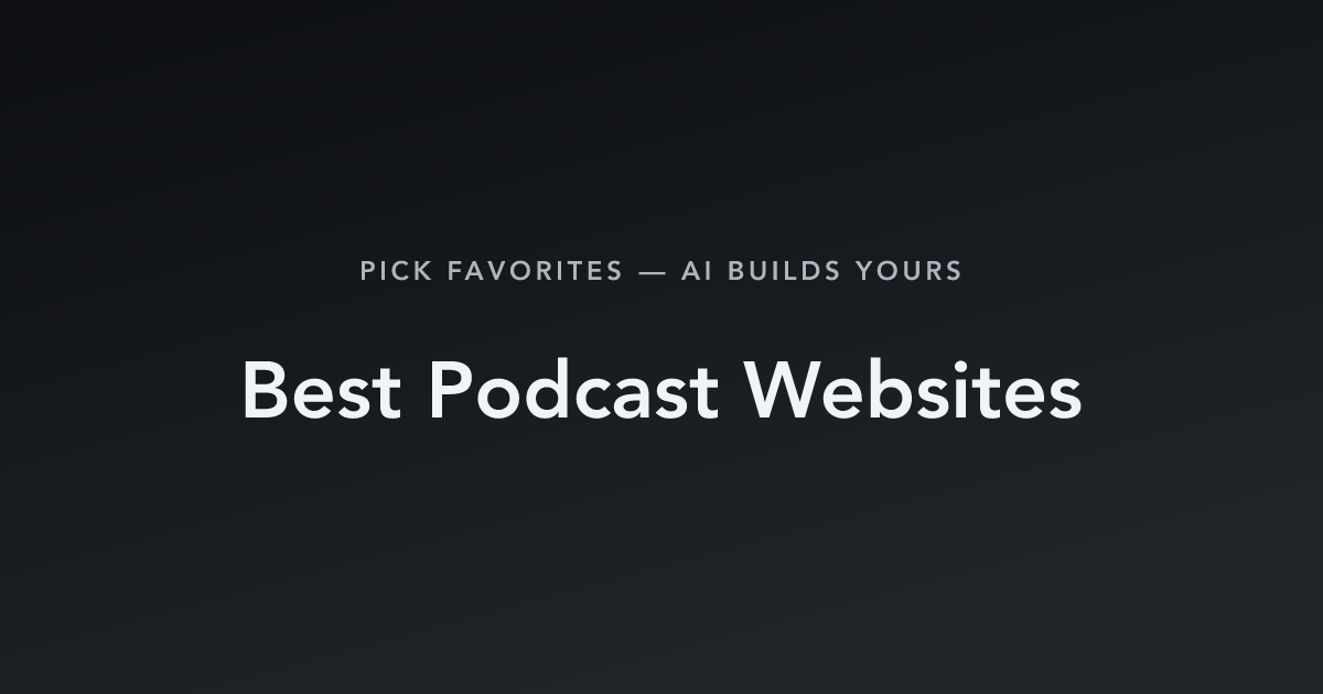 Best Podcast Websites with count