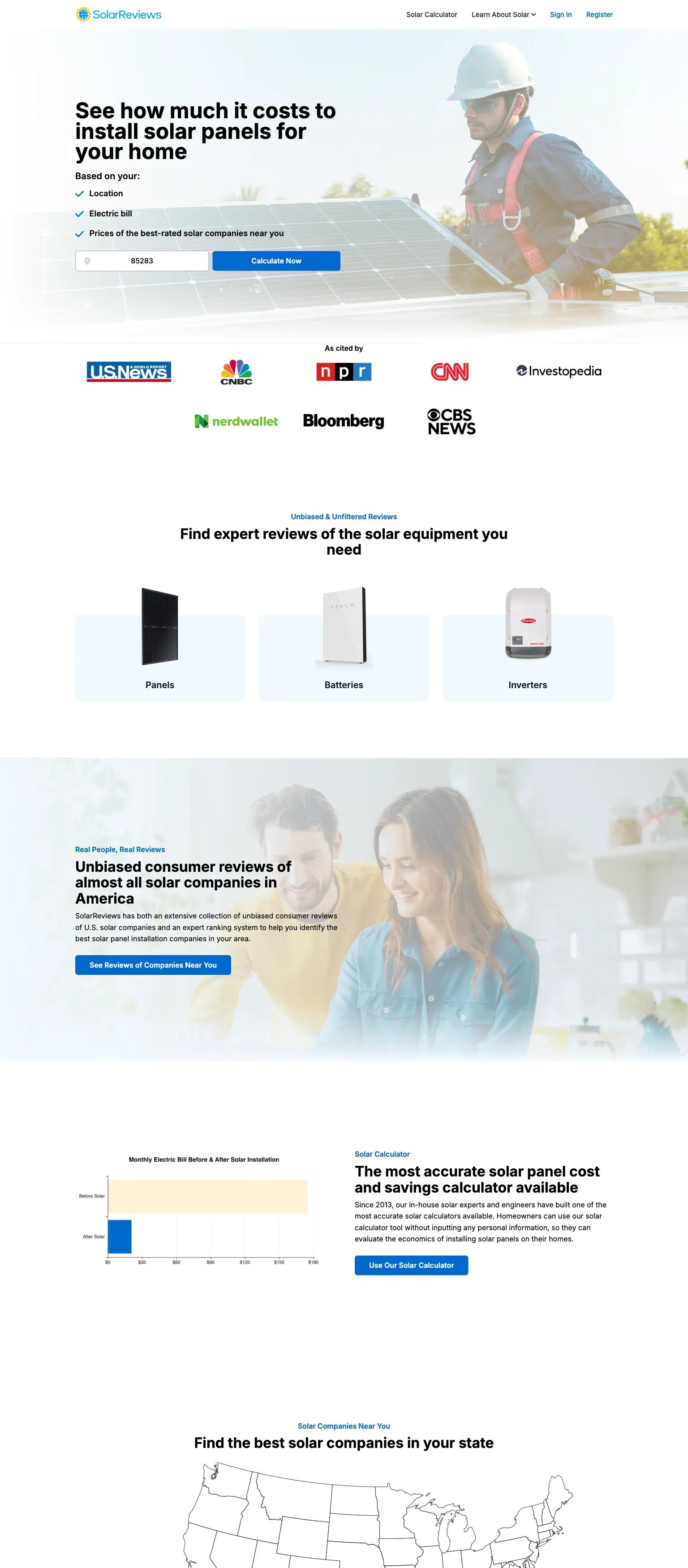 SolarReviews screenshot