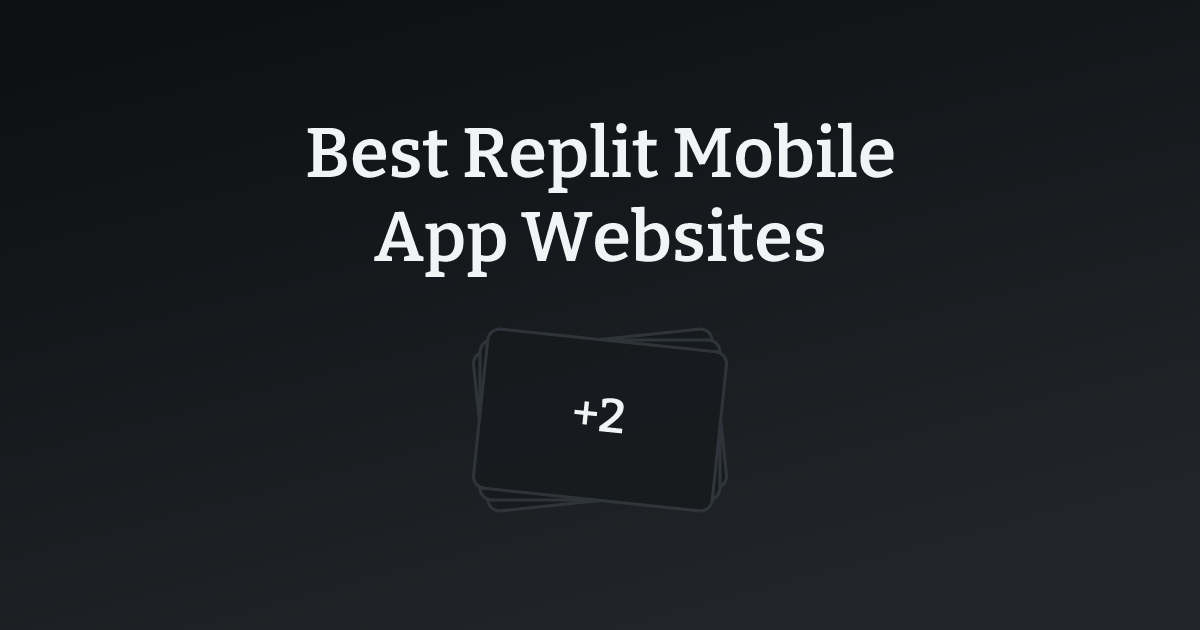 Best Replit Mobile App Websites with count