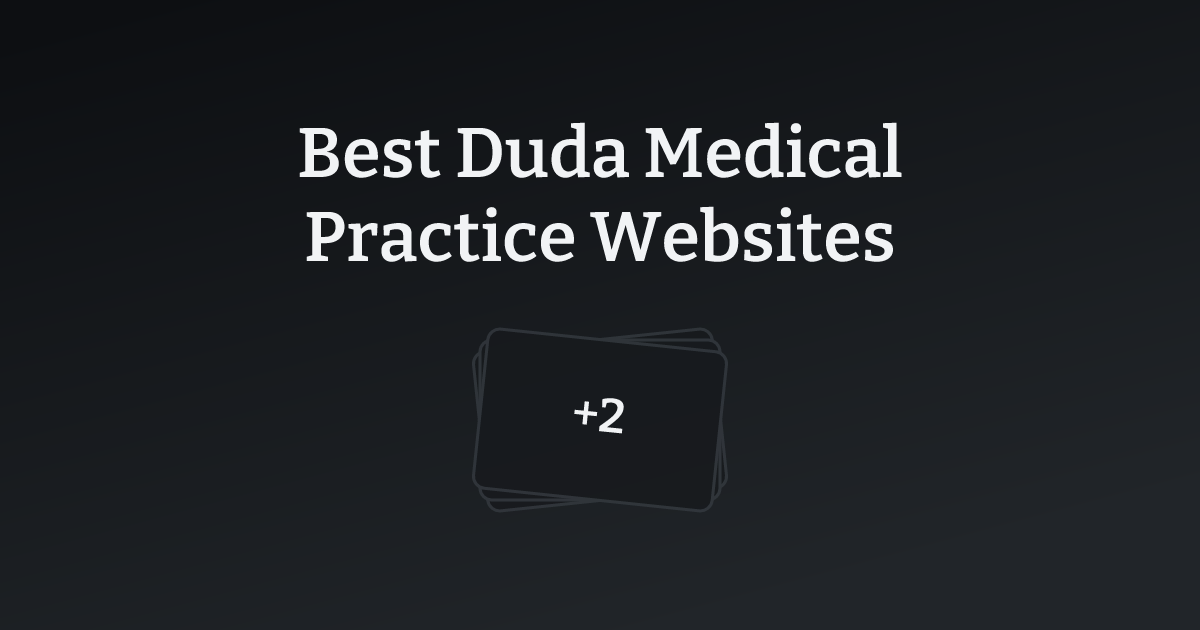 Best Duda Medical Practice Websites with count