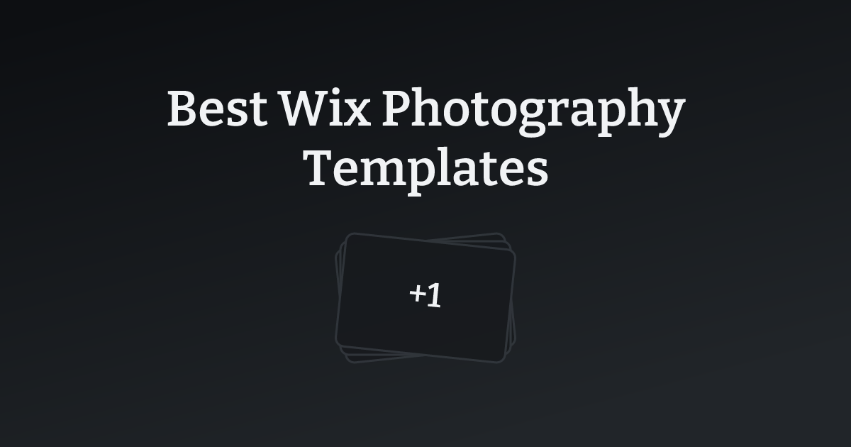 Best Wix Photography Templates with count