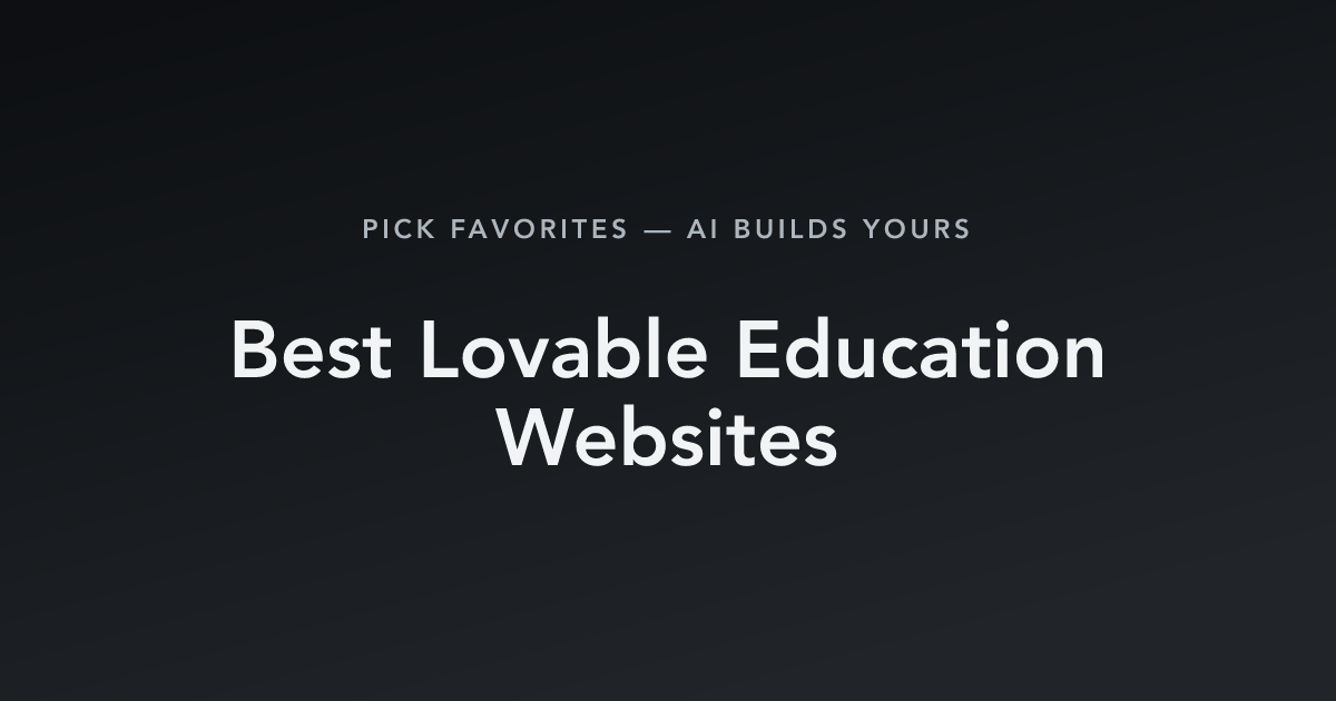 Best Lovable Education Websites with count