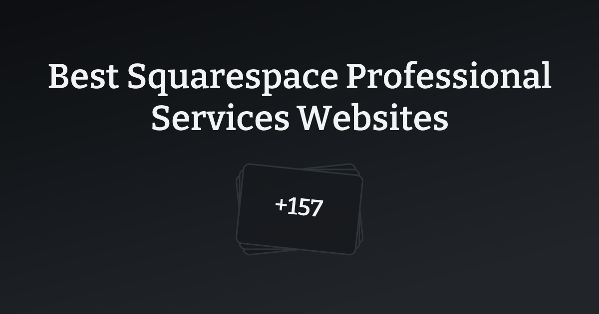 Best Squarespace Professional Services Websites with count