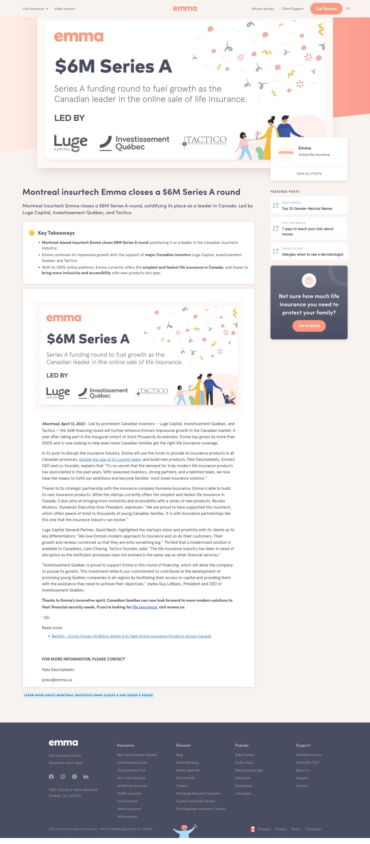 Emma's Life Insurance screenshot