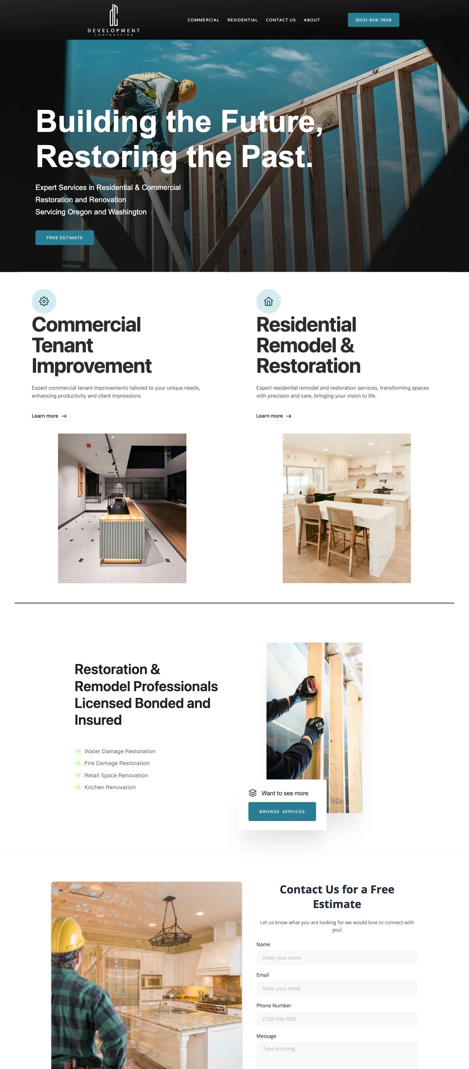 Development Contracting screenshot