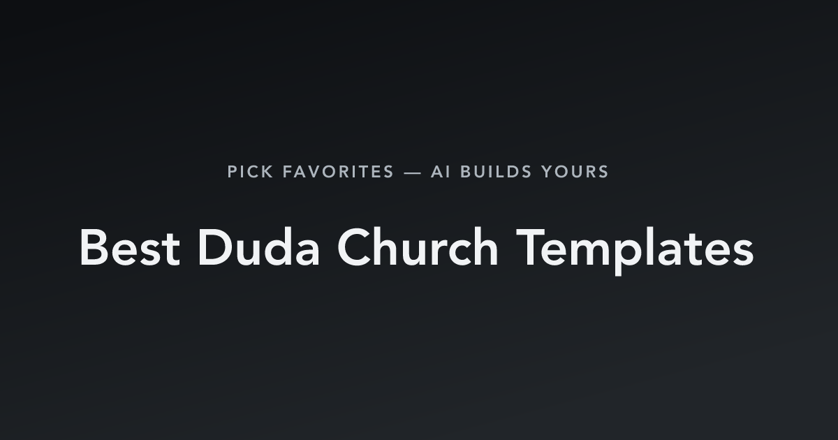Best Duda Church Templates with count
