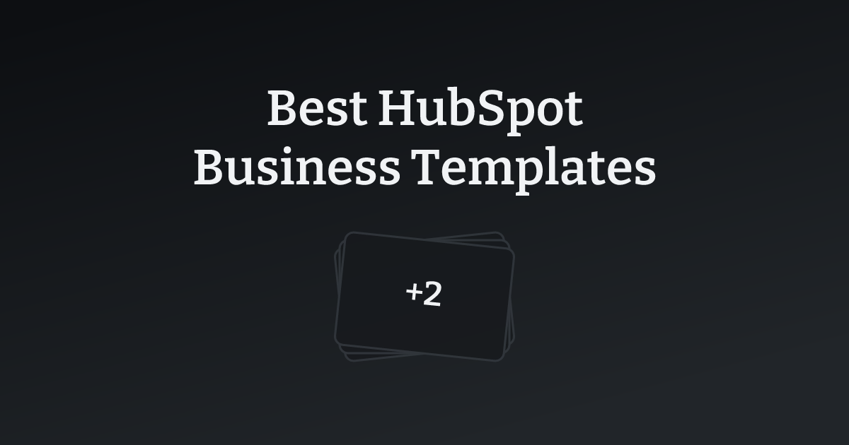 Best HubSpot Business Templates with count