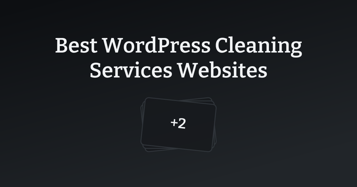 Best WordPress Cleaning Services Websites with count