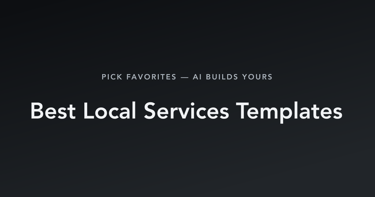 Best Local Services Templates with count